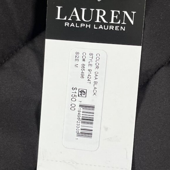 Lauren Ralph Lauren Women's Hooded Stretch Puffer Black Vest Medium NWT $150 - Picture 15 of 16